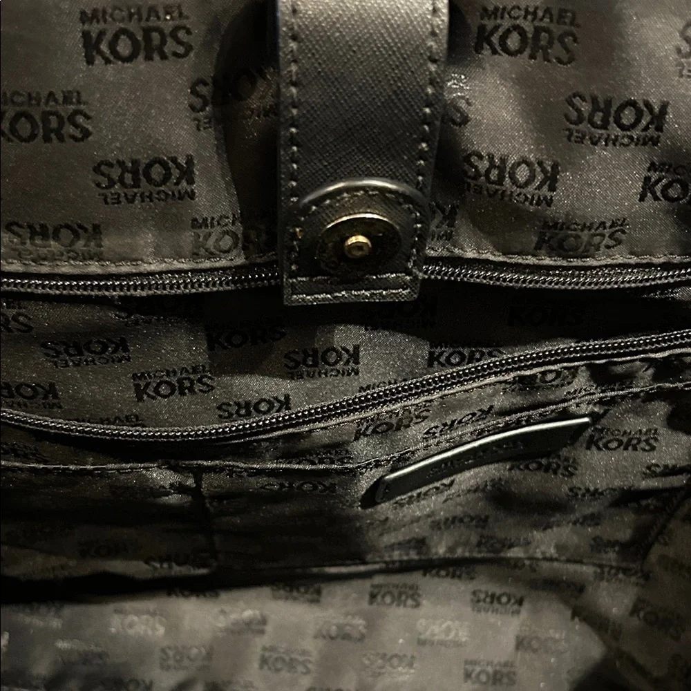 Michael Kors Black Tote with Gold Logo